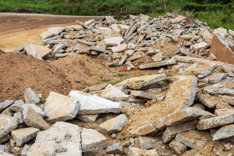 Construction Site with Crushed Concrete